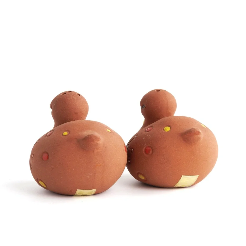Vintage 1950s Holt Howard Terracotta Duck Salt Pepper Shakers Mid-Century